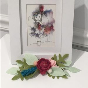 Hand made felt Headband for newborn, baby, girls